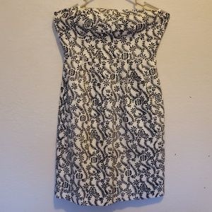 J Crew Ella Dress In Rambling Rose strapless